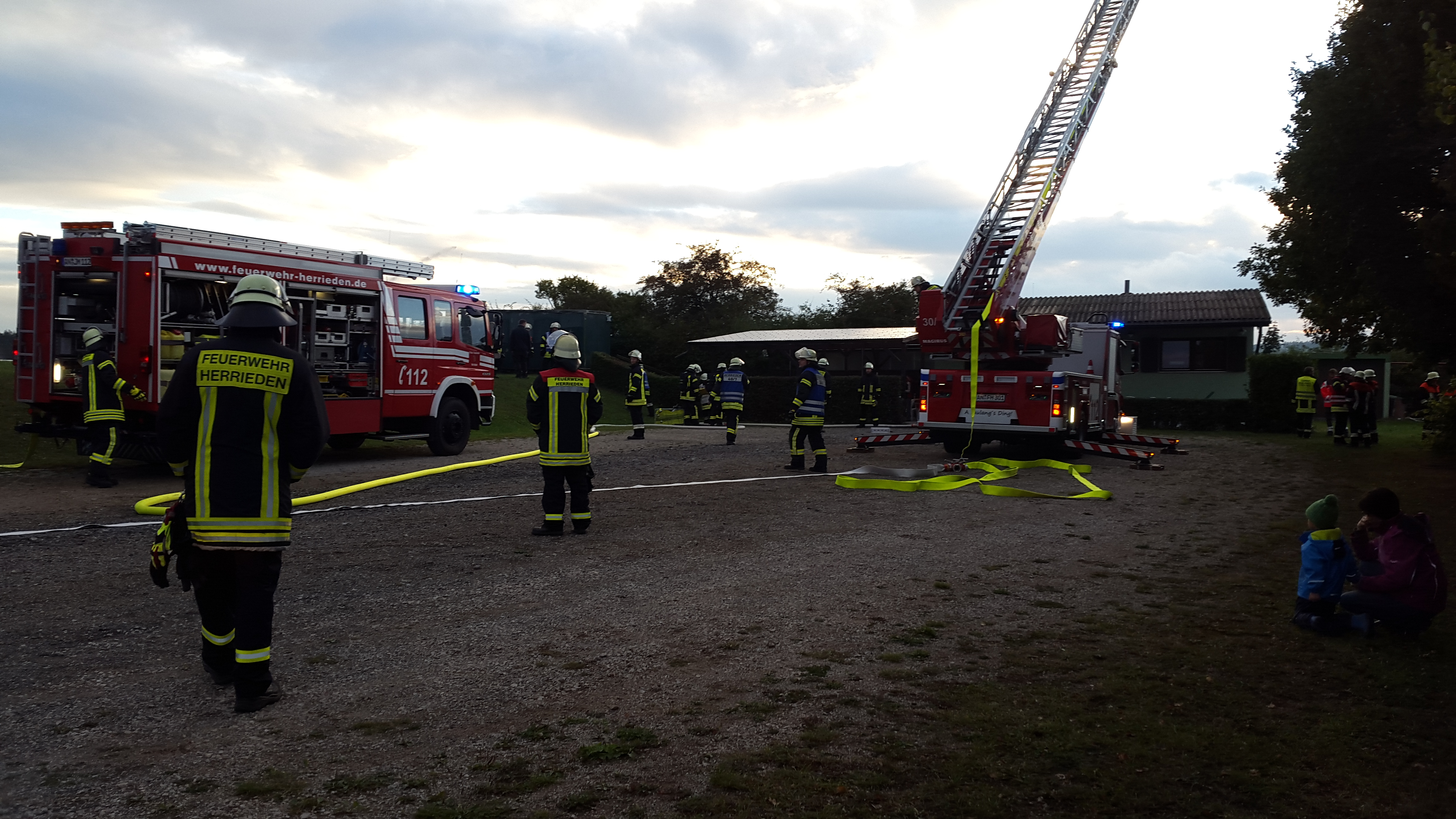 Brandschutzübung in Herrieden 2015