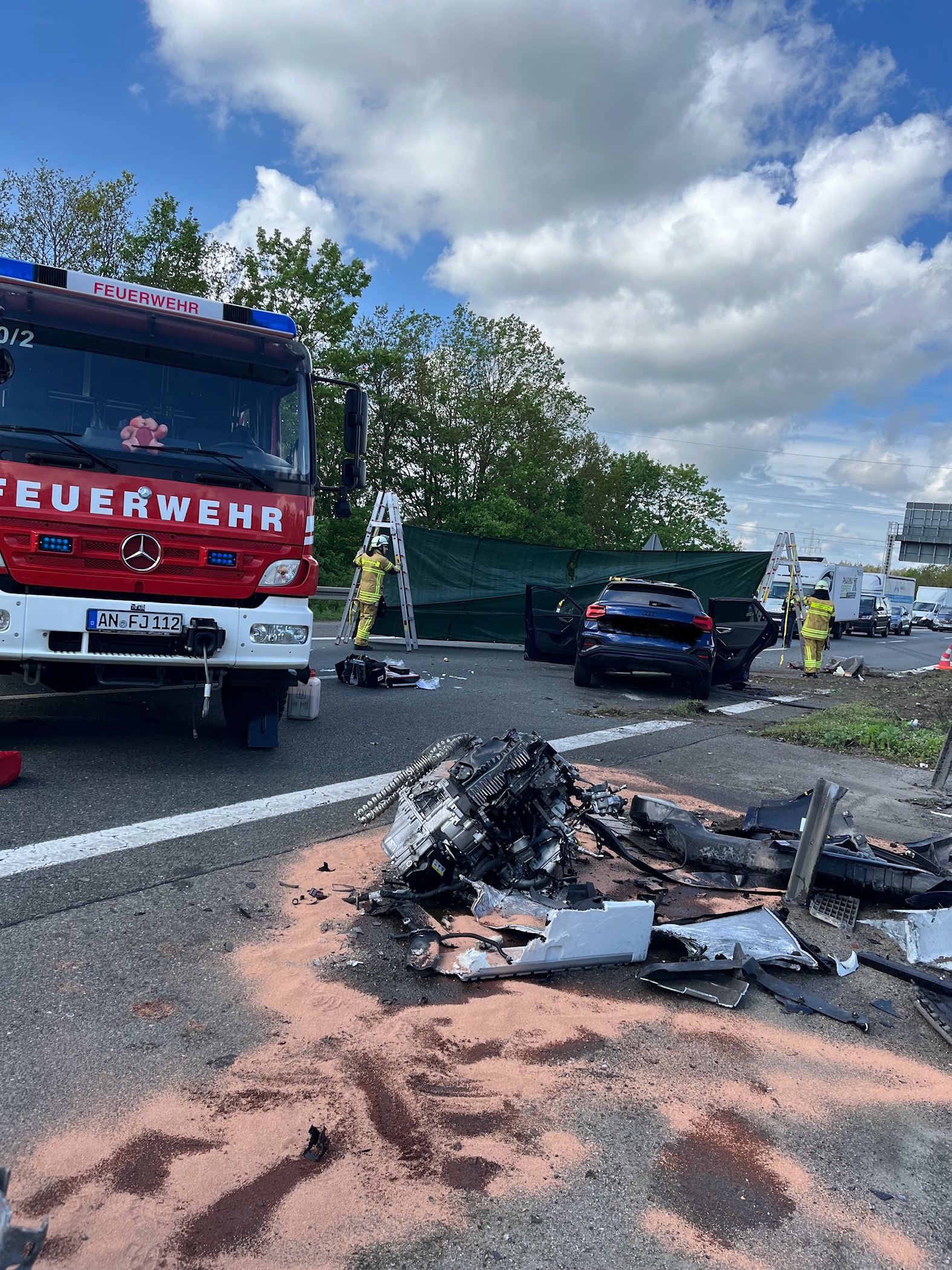 Read more about the article Verkehrsunfall mit LKW, A6
